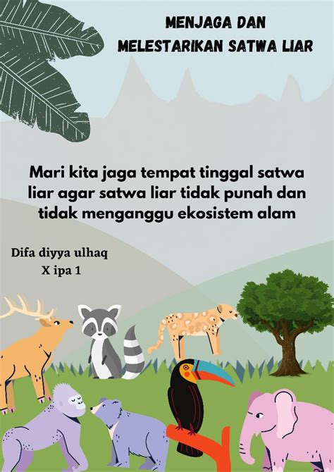 Contoh Poster Pelestarian Flora Dan Fauna Quiz Online