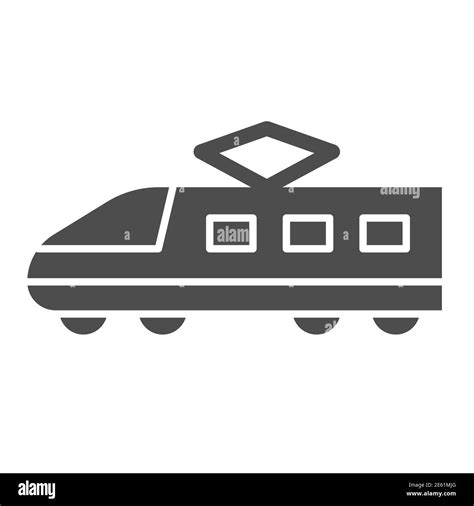 Electric Train Solid Icon Transportation Symbol Modern High Speed