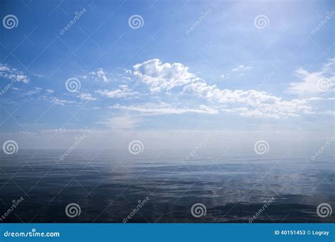 Beautiful Sunny Day With Blue Sky Over The Sea Stock Image Image Of