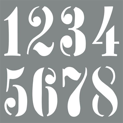 Number Stencils Printable Templates Coloring Pages Firstpalette Com