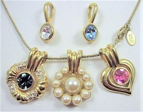 Nolan Miller Interchangeable Necklace 3 Pendants And 5 Etsy