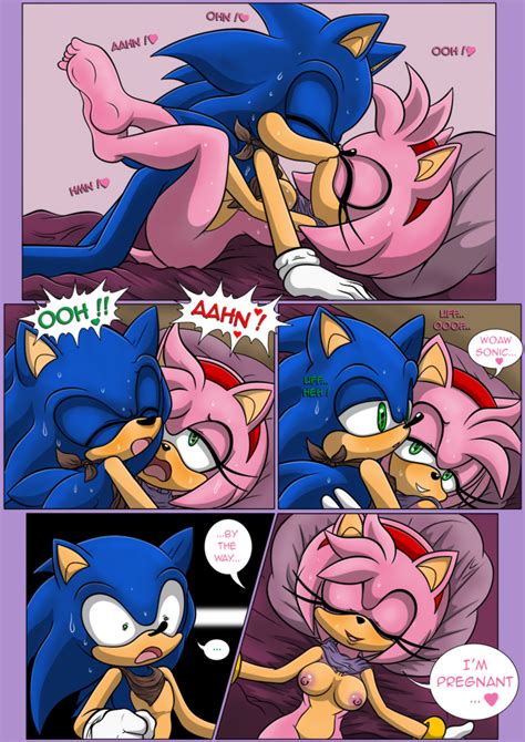 Rule 34 Amy Rose Anthro Areolae Barefoot Black Nose Blue Fur Breasts Closed Eyes Couple