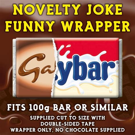Gaybar Chocolate Bar Wrapper Novelty Joke Funny Rude T Etsy
