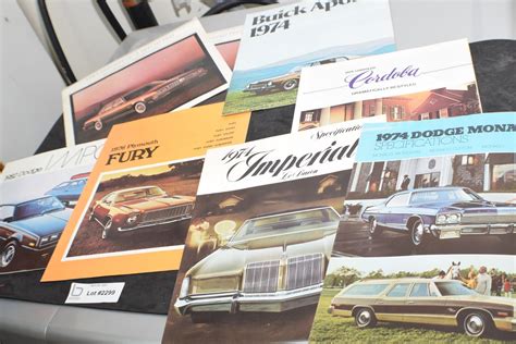 Vintage Auto Brochure Lot Bodnarus Auctioneering