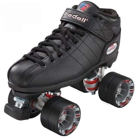 Riedell R3 Black Derby Roller Quad Skates Uk