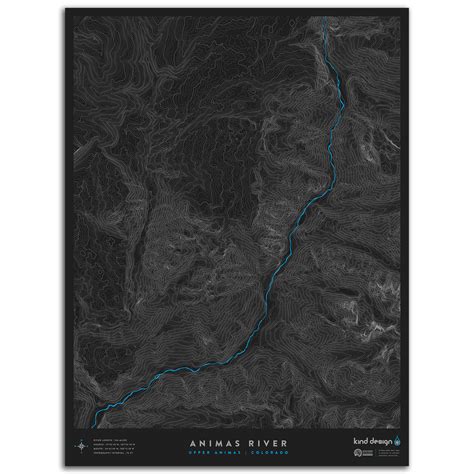 Animas River Topo Map Upper Animas Co Kind Design