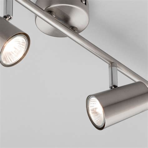 Here is our collection of spotlights with 2, 3 or 4 directional spots on a slim ceiling fixture. Chobham Industrial Style Ceiling Spotlight Bar Nickel ...