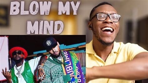 Davido Chris Brown Blow My Mind Reaction Youtube