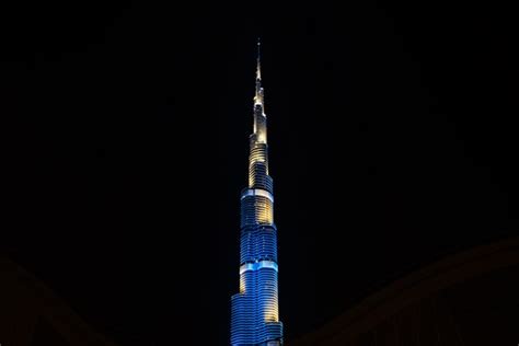 Blue Burj Khalifa Azeem Azeez