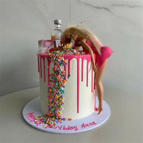 Pin By Algareh Only On Cake And Flowers 21st Birthday Cakes Barbie Birthday Cake Funny