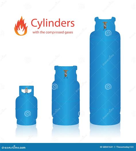 Cylinders With The Compressed Gases Stock Illustration Illustration