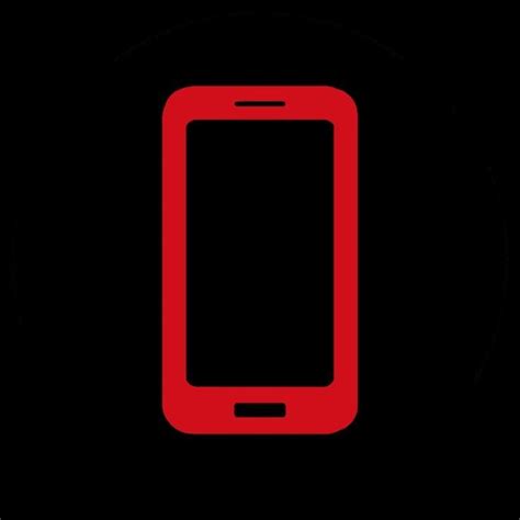 Red And Black Cell Phone Icon Phone Icon Red Icons Icon