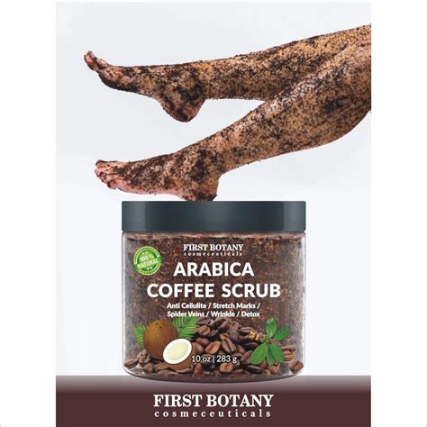 100 Natural Arabica Coffee Scrub With Organic Coffee Coconut And Shea Butter Best Acne Anti