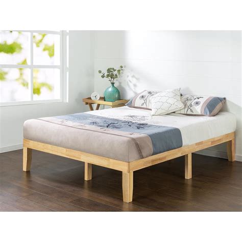 Zinus Natural Queen Solid Wood Platform Bed Frame Hd Rwpb 14q The