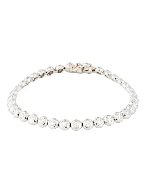 Bracelet riviera tennis bracelet platinum finish with created diamond double row. Tiffany & Co. Platinum Diamond Tennis Bracelet - Bracelets ...