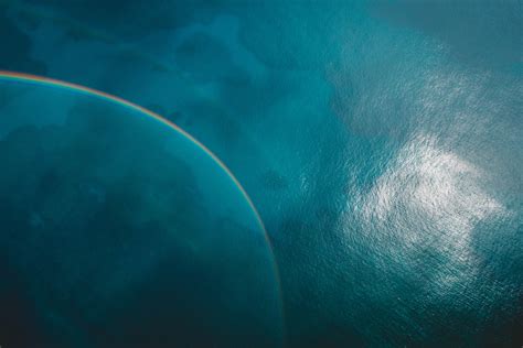 Blue Sea Rainbow Reflection 5k Hd Nature 4k Wallpapers