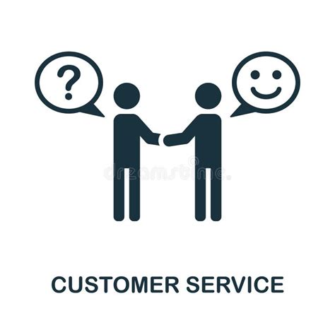 Customer Service Icon Monochrome Sign From Customer Relationship