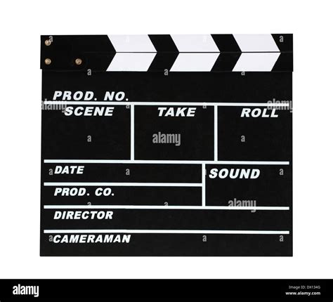 Producción De Películas Clapper Board En Blanco Sobre Fondo Blanco Fotografía De Stock Alamy