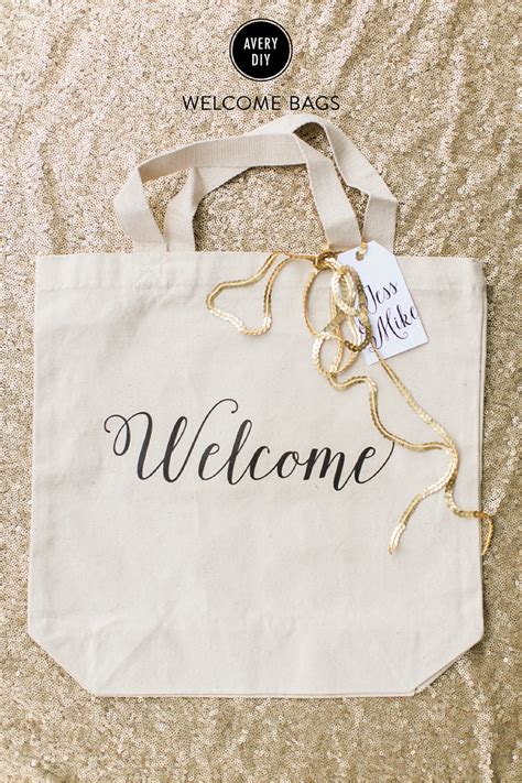 Diy Welcome Bag With Avery