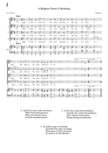 A Brighter Dawn Is Breaking Sheet Music Pdf Download