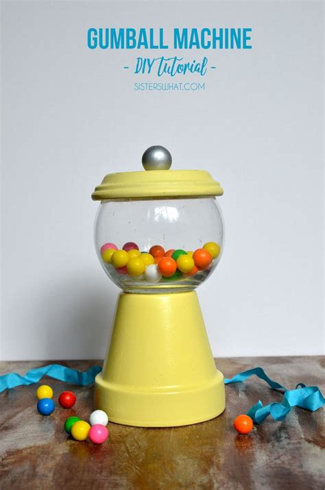 Diy Gumball Machine Out Of Clay Pots And Fish Bowl A Diy Tutorial