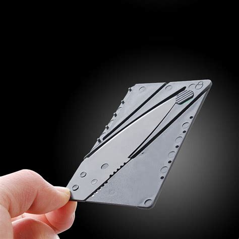Folding Black Thin Cardsharp Knife Razor Sharp Wallet Credit Card