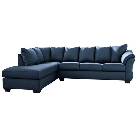 Signature Design By Ashley Darcy Blue Contemporary 2 Piece Sectional