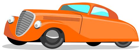 Old Orange Car Clipart Free Image Download