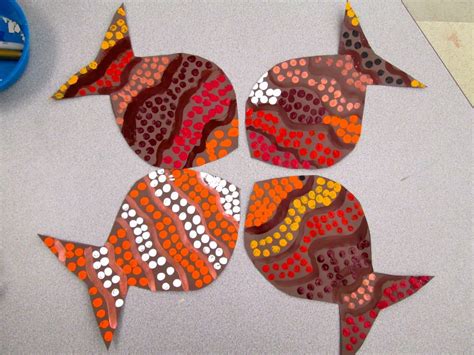 International Fair Aboriginal Dot Painted Fish Of Australia By PK 4th