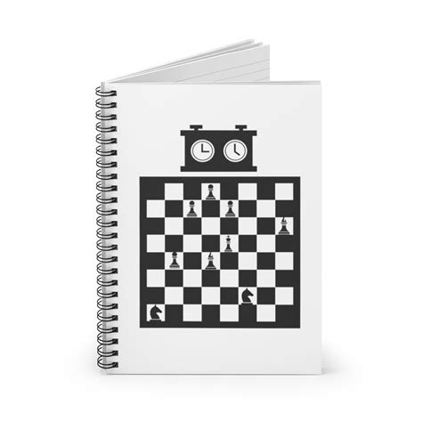 Chess Notebook Spiral Notebook Ruled Line Notebook Chess Etsy