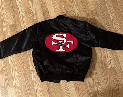 Vintage San Francisco 49ers Proline Starter Black Satin Jacket Size M W