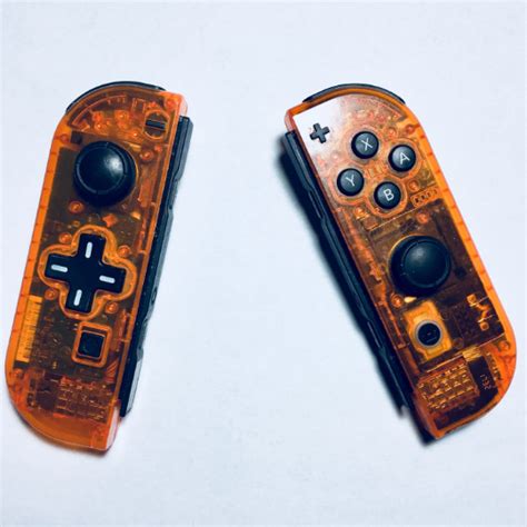 Transparent Orange Joy Con For Nintendo Switch Jiikae