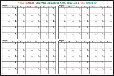 Extraordinary 6 Month Blank Calendar Template Excel Calendar Template