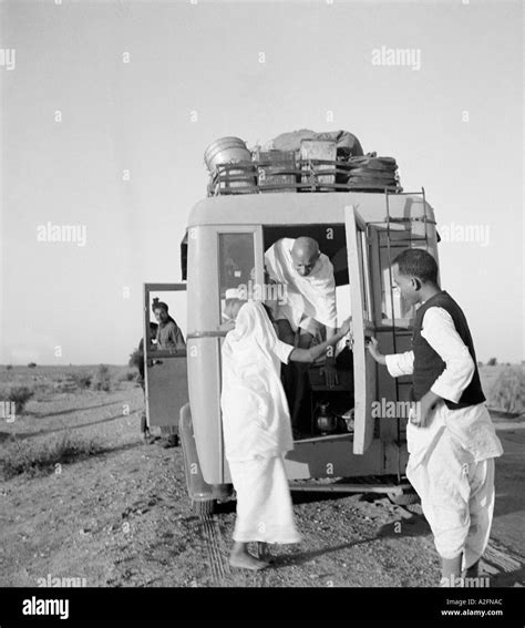 Mkg33413 Mahatma Gandhi Getting Off A Jeep During His Visit To The