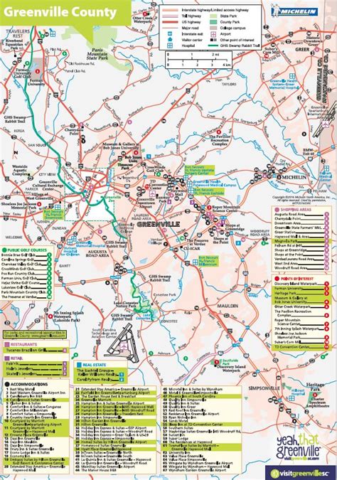 Michelin Greenville County Map Map Plan Your Trip County Map
