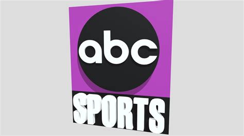 Abc Sports Logo 1993 1997 Purple Download Free 3d Model By