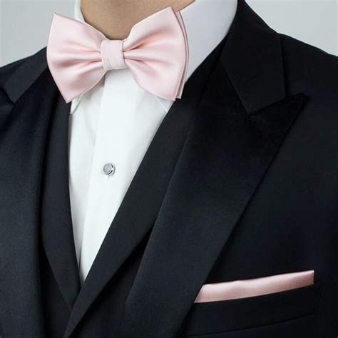Blush Bow Tie Wedding Bow Tie In Blush Pink Satin Finish Etsy