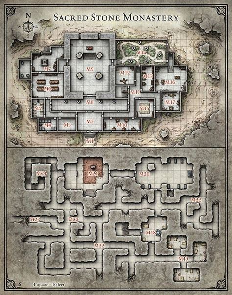 Image Result For Monastery Map Dungeon Maps Fantasy Map Tabletop