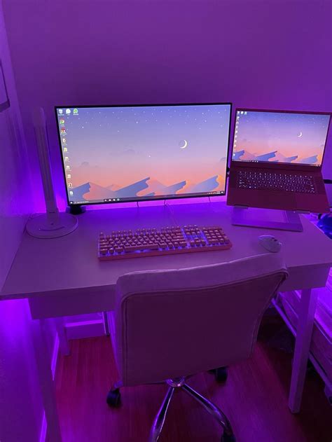 Today i'll show you how i transformed my office into my ultimate dream desk setup that i love working at and give you a tour. My pink and purple set up! Any thoughts? #gaming setup ps4 ...