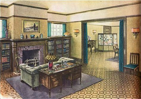 This Living Room Was Illustrated In A Ladies Home Journal During The Period Of Armstrongs