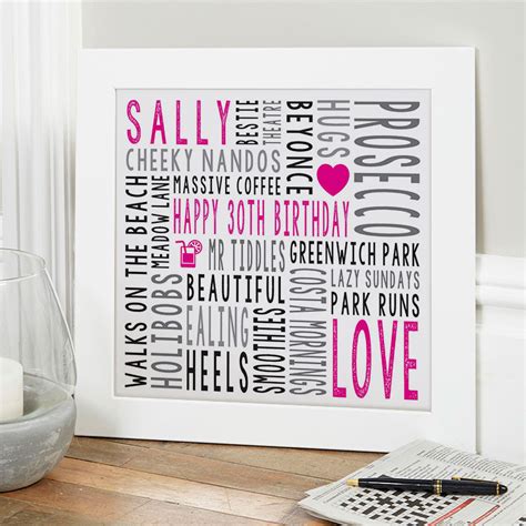 30th birthday ideas & gifts introduction. Personalized 30th Birthday Gifts For Her | Chatterbox Walls
