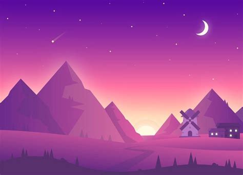 35 Scenic Landscape Illustrations With Vibrant Colors Blog