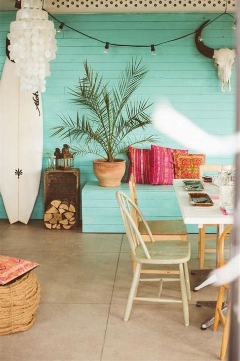 Tropical Lanai Decor Bright Colorful Interior Design Beachy Back
