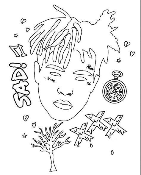 41 Best Xxxtentacion Coloring Page For Windows Pc Coloring Book And Sketch Art
