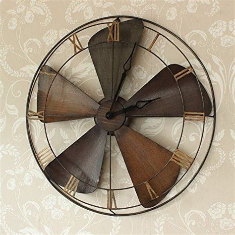 Industrial Vintage Style Fan Style Wall Clock Melody Maison