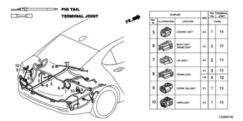 Electrical Connector Rear 2019 Acura Tlx 4 Door Base Ka 9at