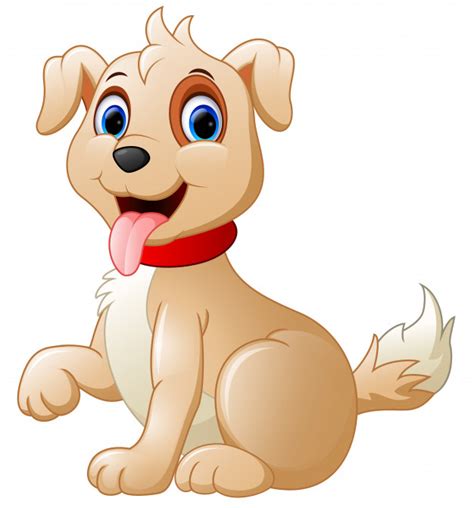 Perro lindo de dibujos animados | Descargar Vectores Premium