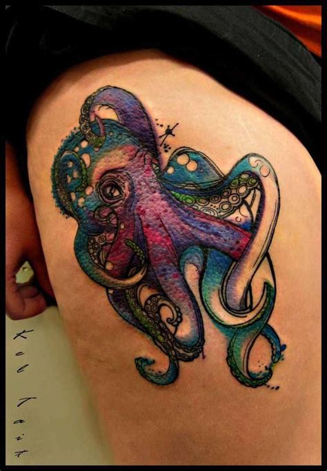 Colorful Octopus Tattoo Gorgeous Octopus Tattoo Design Squid