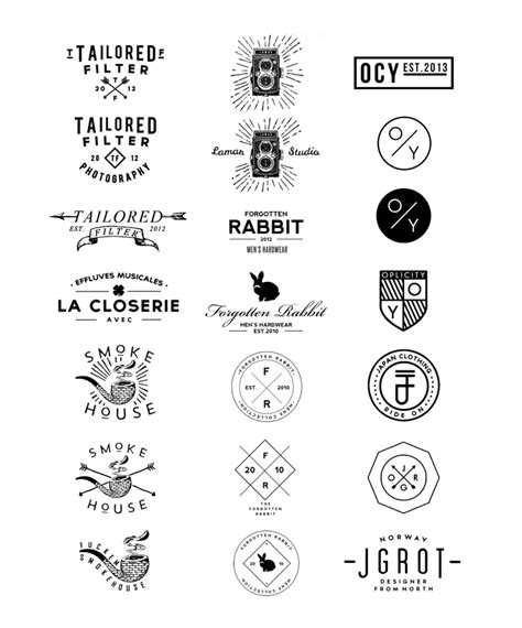 40 Beautifully Detailed Hipster Logo Designs