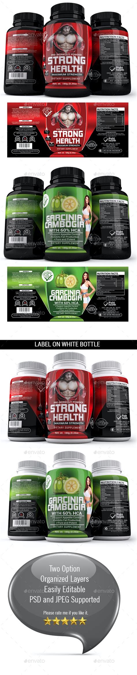 Supplement Label Template 018 By Graphicgrow Graphicriver